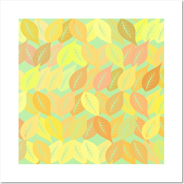 Autumn leaves pattern Wall Art by Gaspar Avila